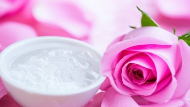 جوش شیرین و گلاب برای پوست