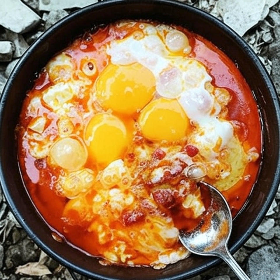 طرز تهیه املت سریع با یک تخم‌مرغ و دو گوجه در ۵ دقیقه