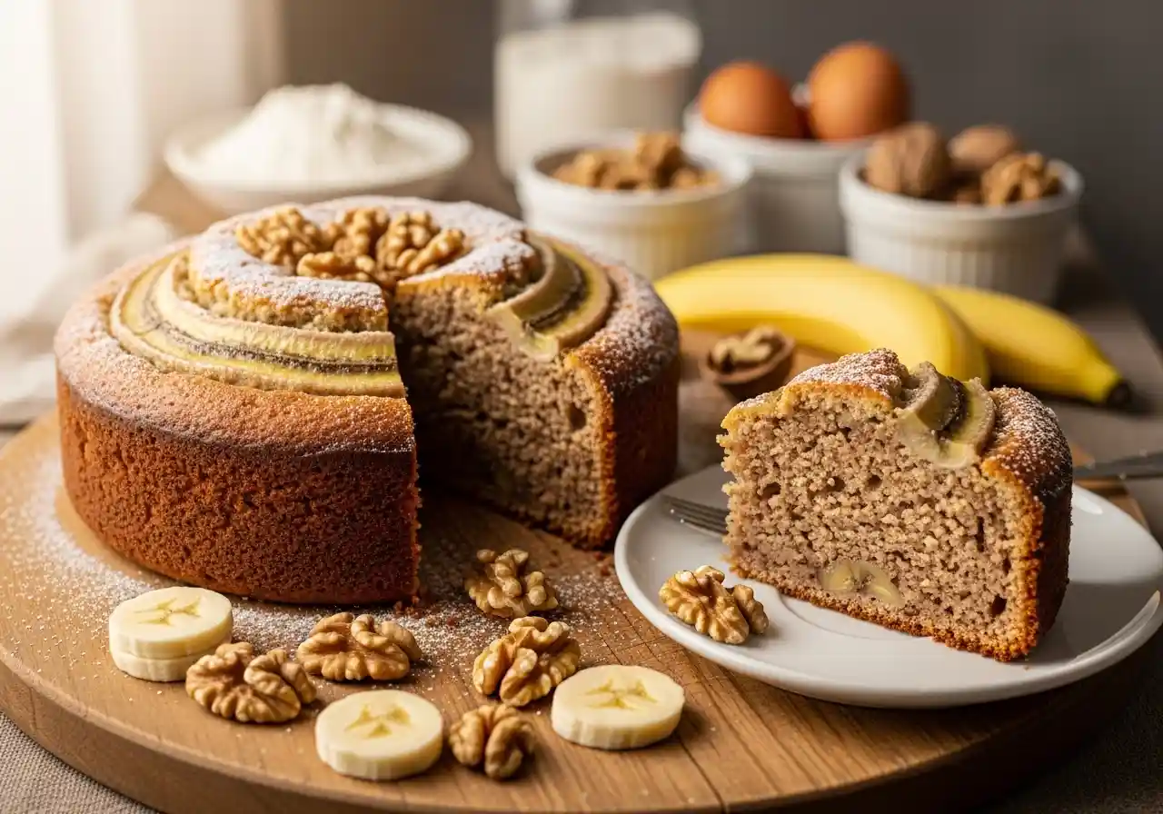 طرز تهیه کیک موز و گردو: قدم به قدم تا رسیدن به یک شاهکار