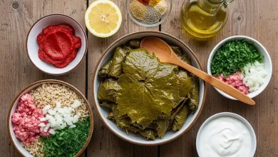 مواد لازم برای دلمه برگ مو: سفری به دنیای طعم‌های بی‌نظیر