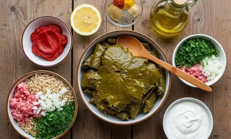 مواد لازم برای دلمه برگ مو: سفری به دنیای طعمهای بینظیر