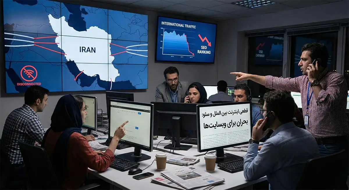 قطعی اینترنت بین الملل و سئو