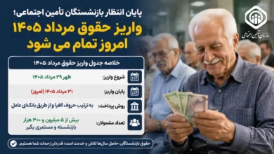 پایان انتظار بازنشستگان تأمین اجتماعی؛ واریز حقوق مرداد امروز تمام می شود