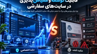 قابلیت توسعه و مقیاس پذیری در سایت های سفارشی؛ چرا کسب وکارهای بزرگ به سایت اختصاصی نیاز دارند؟